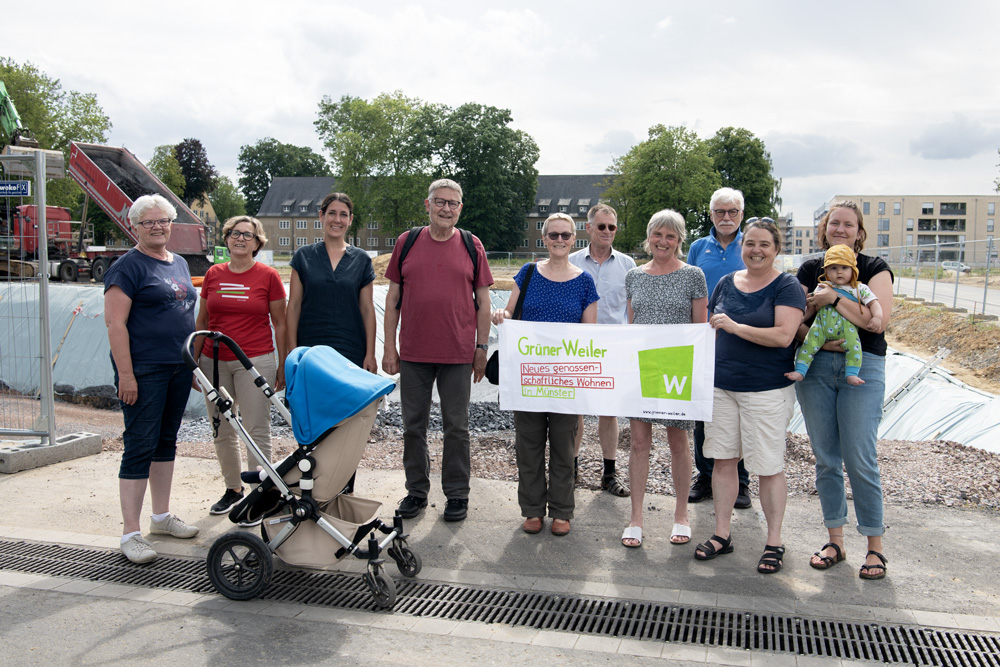 Die Genossenschaft Grüner Weiler setzt im Oxford-Quartier ihr erstes Wohnprojekt, W1OXF, Weiler 1, um.