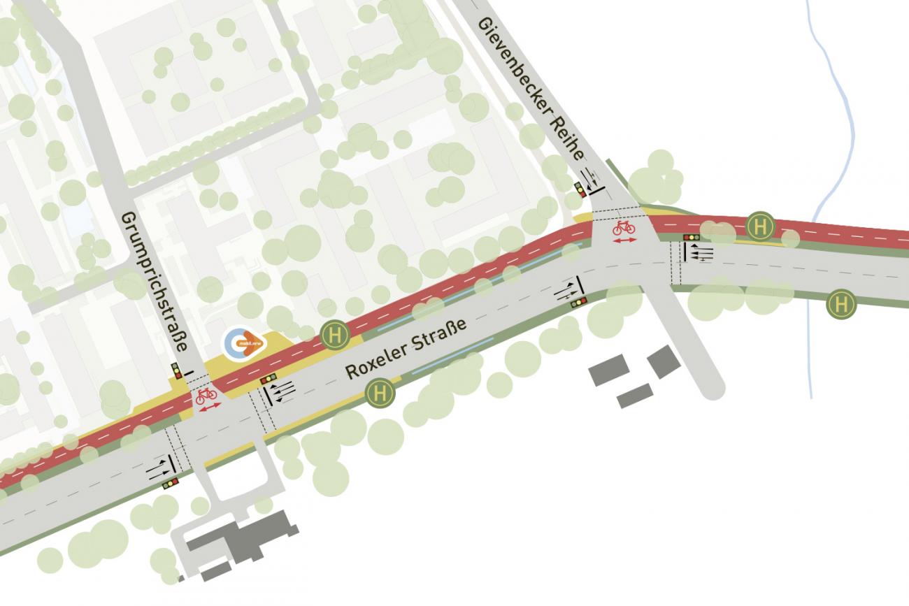 Lageplan Roxeler Straße